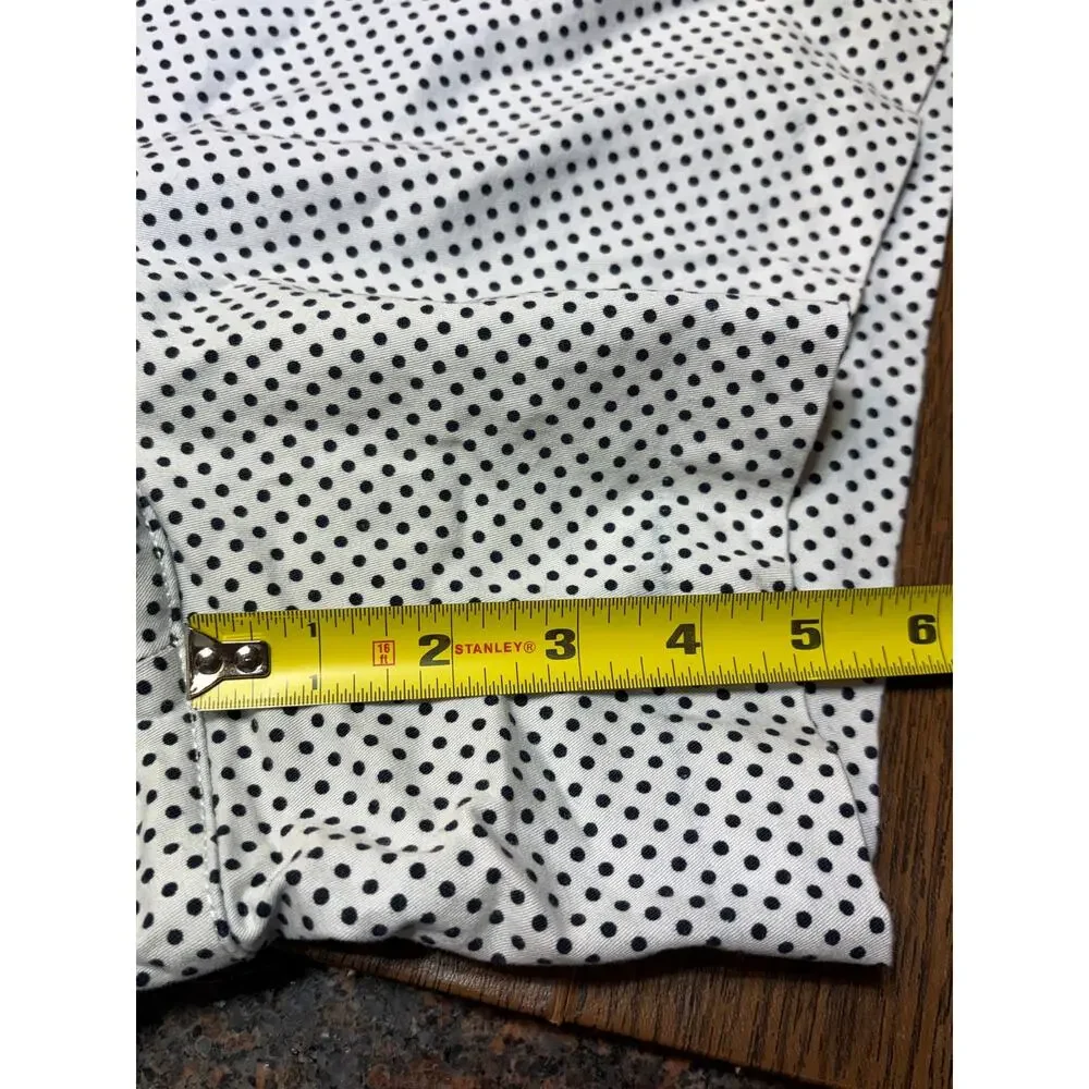 Nautica Women's Polka Dot Chino Shorts 5" Inseam Size 8 White Black Cotton - Picture 8 of 10